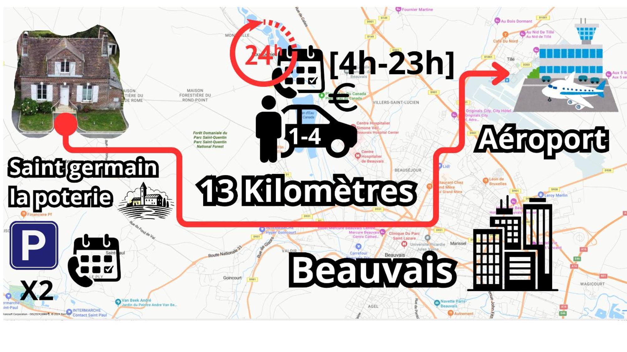 Chambre Calme Et Accueillante 13 Kmtrs Aeroport, Parking Gratuit, Navette Gare Ou Aeroport Saint-Germain-la-Poterie Exteriör bild